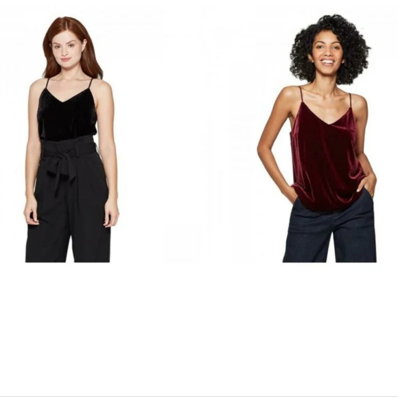 A New Day Women's Velvet Spaghetti Strap Tank Top #Large - Picture 3 of 8
